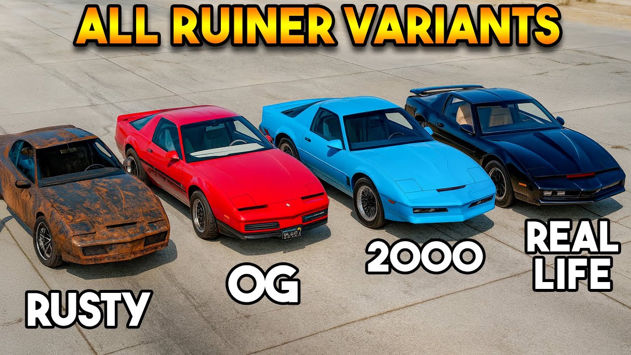GTA 5 ONLINE : RUSTY RUINER VS RUINER 2000 VS RUINER VS REAL LIFE RUYINER (WHICH IS BEST RUINER?)