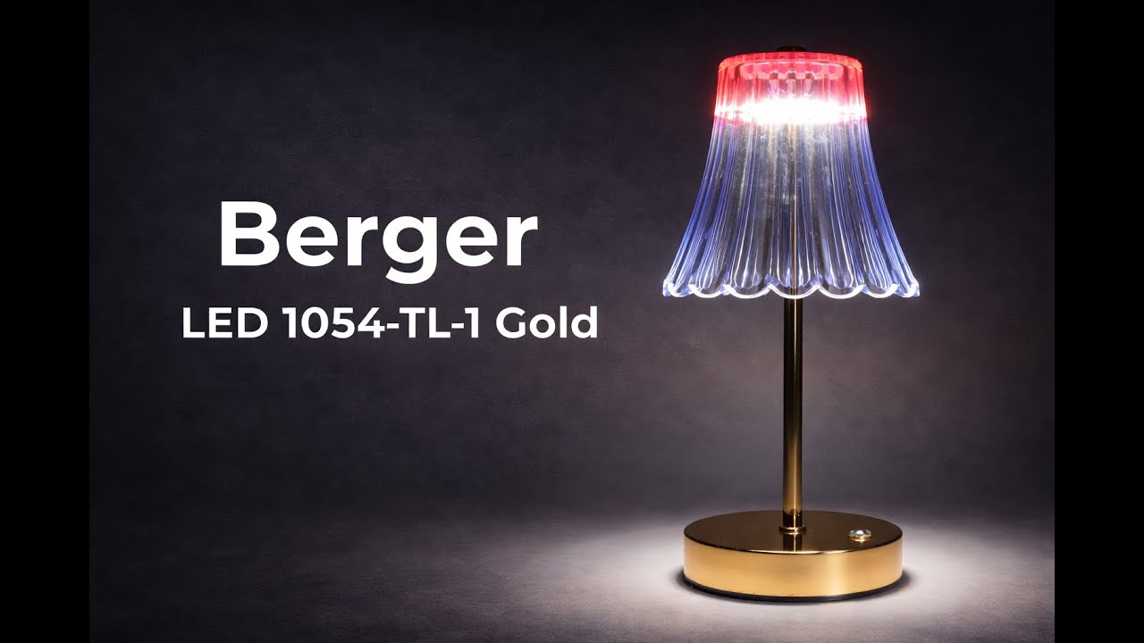 Berger 1054 Gold — kabellose Touch-LED-Lamp