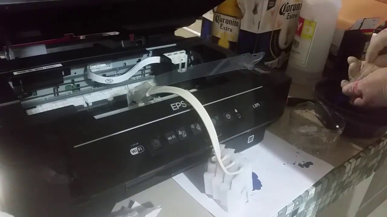 Limpieza de cabezales Epson L375