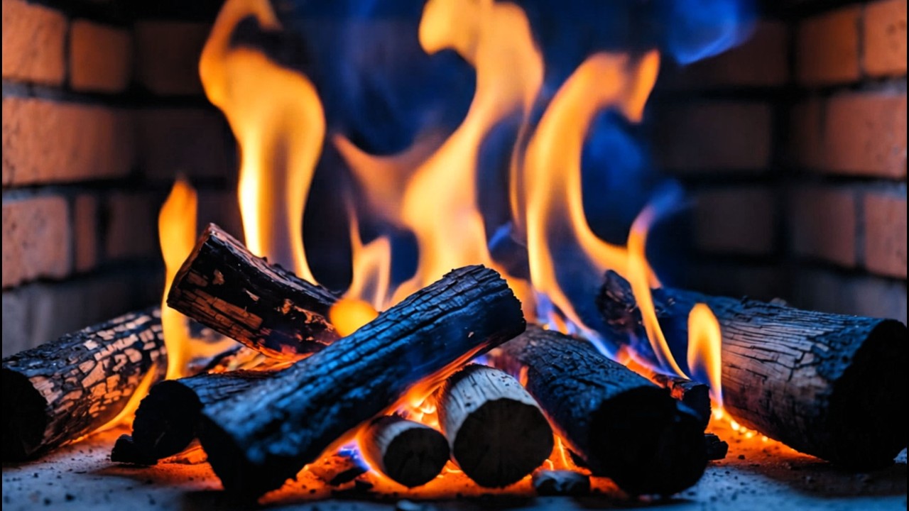Relaxing Fireplace Glow 4K | Cozy Crackling Fireplace Fire and Burning Logs Ambience for Focus