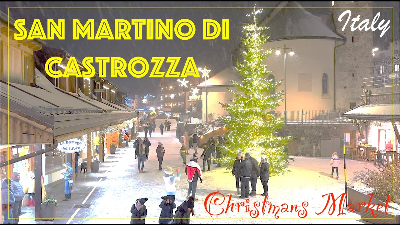 San Martino di Castrozza 🇮🇹 Walking Tour 👣 Christmas Market 🎄4K 🎥