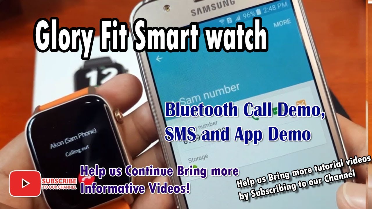 Glory Fit Smart watch - Bluetooth Call Demo, SMS and App Demo