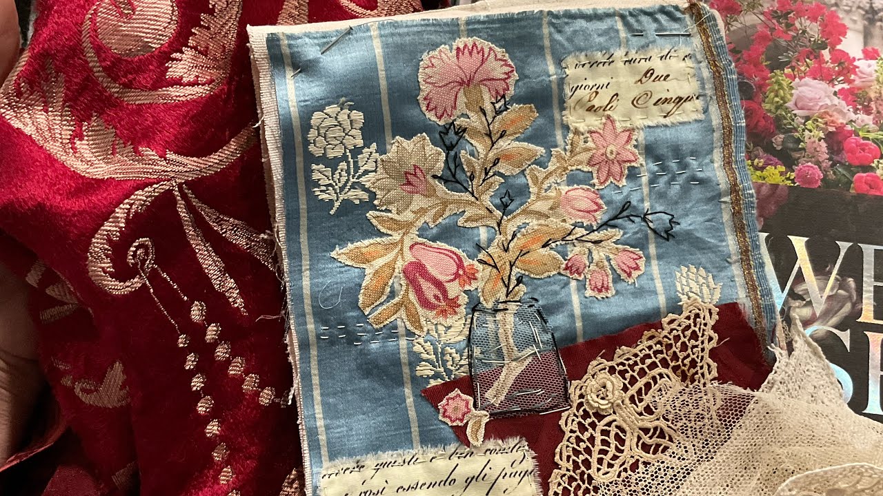 Part 9 VOL 9 TEXTILE TALES - French Flower Flash #roxyjournalofstitchery 