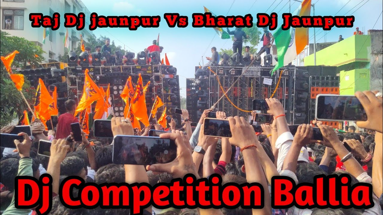 Taj dj jaunpur Vs Bharat dj jaunpur Competition 2023 Ballia Mahaveeri jhanda | dj competition 2023