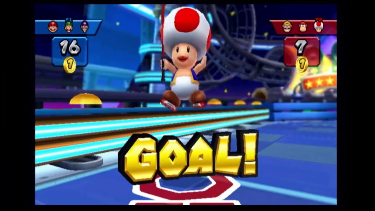 Mario Sports Mix: Hockey Waluigi Pinball 2 Player 60fps