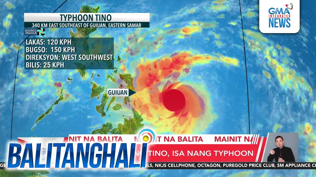 PAGASA - Bagyong #TinoPH, isa nang typhoon | Balitanghali