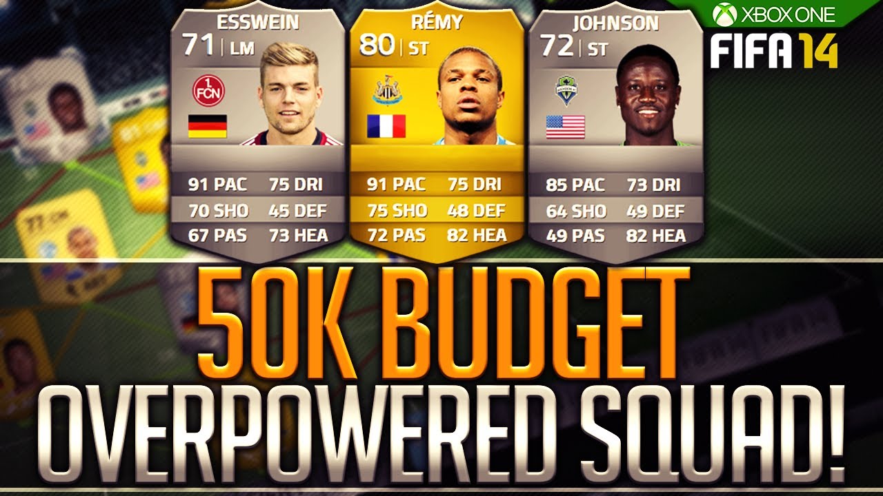 50K BUDGET OVERPOWERED SQUAD BUILDER! FIFA 14 ULTIMATE TEAM