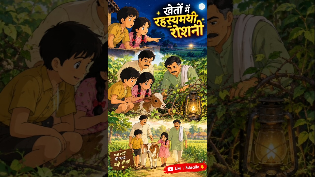The Mysterious Light in the Village Fields 🌙✨ | 90s Indian Nostalgia | Ghibli Inspired 2D Story