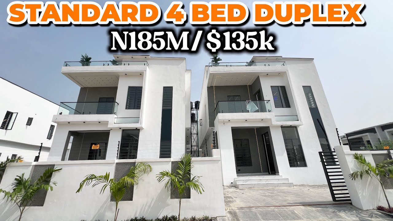 HOUSE FOR SALE IN LEKKI LAGOS NIGERIA:NEWLY BUILT 4 BED DETACHED DUPLEX+BQ IN AN ESTATE IN AJAH#sale