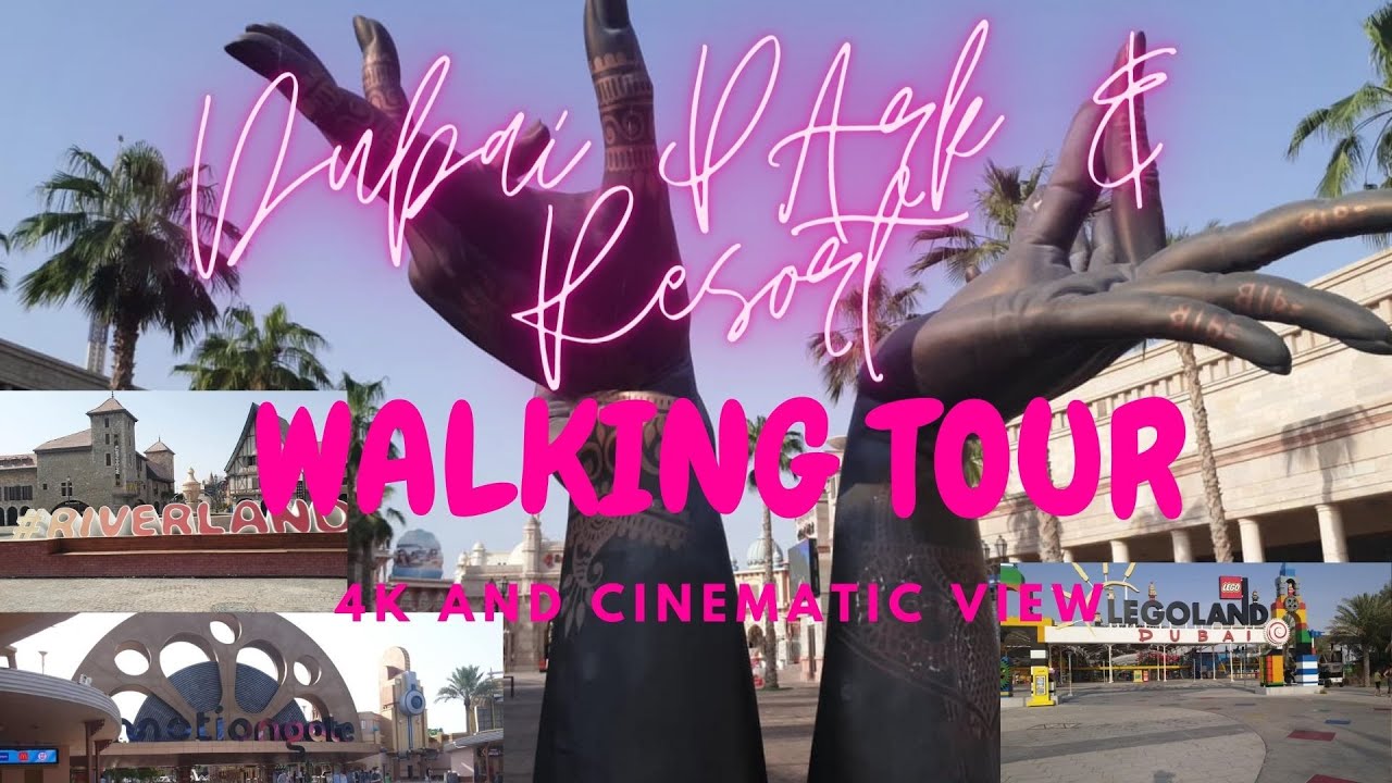 RiverLand | MotionGate | Bollywood | LegoLand | Dubai Park & Resort | Walking Tour | 4K