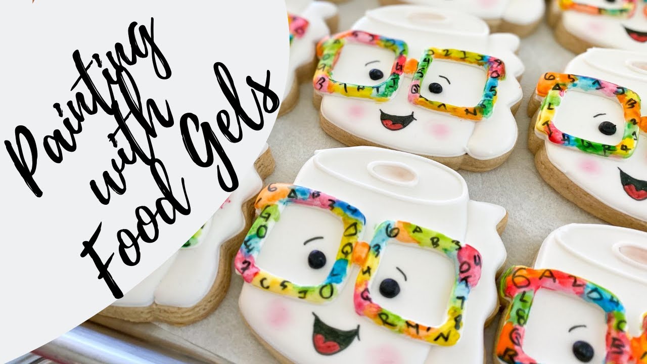 How to paint a sugar cookie using food gel colors!
