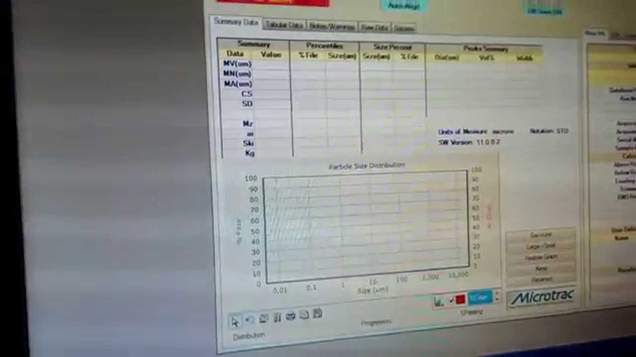 Microtrac BlueWave S3500 Laser Diffraction Particle Size Analyzer with Computer