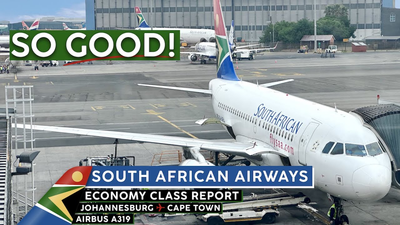 SOUTH AFRICAN AIRWAYS Economy Class【4K Trip Report Johannesburg to Cape Town】SHOCKINGLY Good!