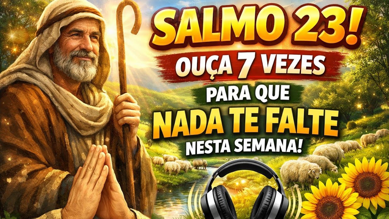 SALMO 23: Ouça 7 Vezes para que NADA te falte nesta semana! 🙏🌻
