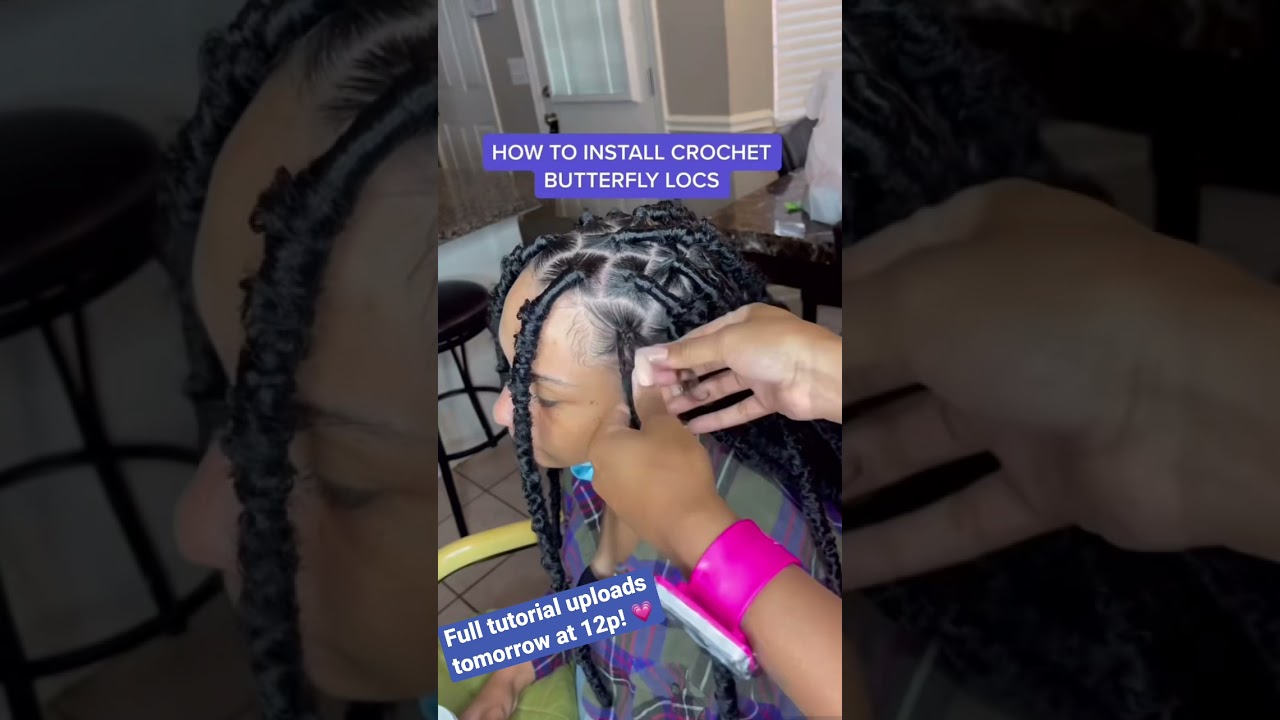 How to install crochet butterfly locs! 💗