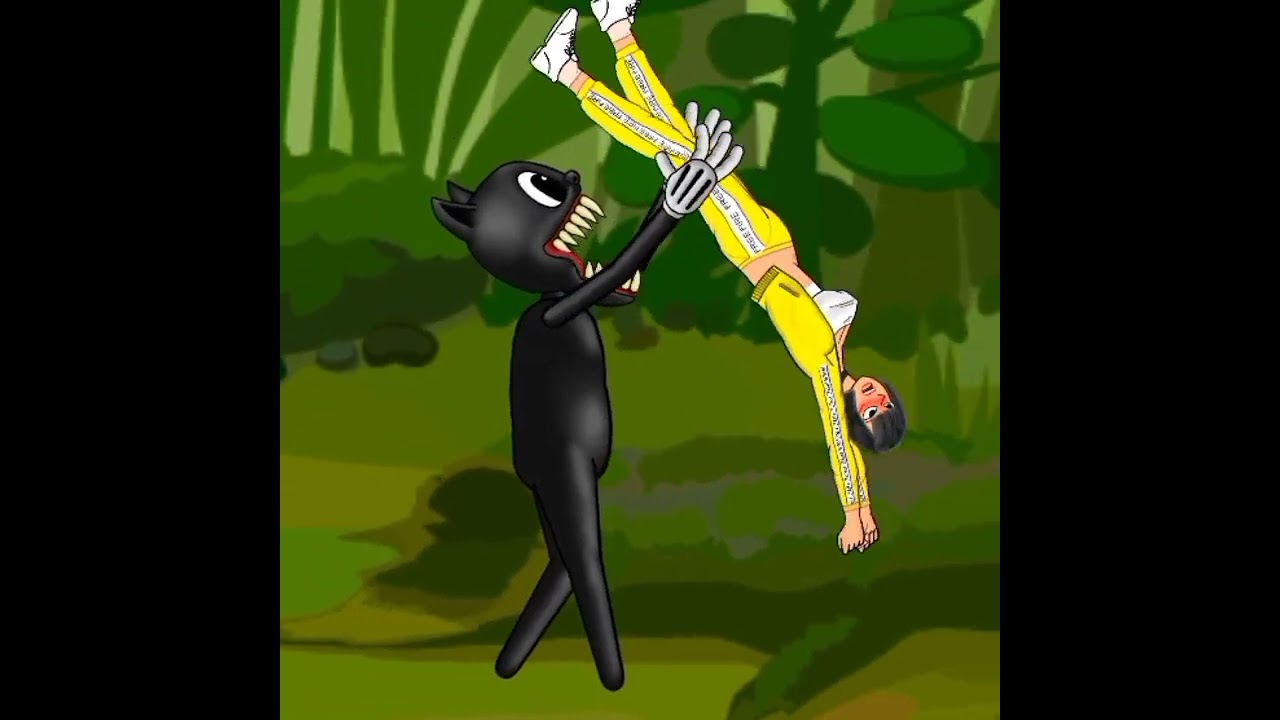 cartoon cat vs kelly horror cartoon