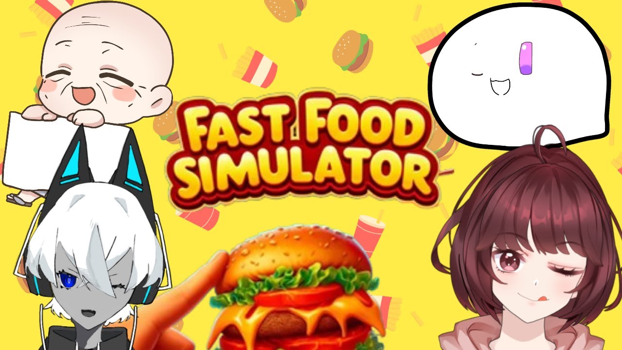 【Fast Food Simulator】楽しいハンバーガー屋さん！【コラボ】#新人vtuber #ゲーム実況 #fastfoodsimulator #ファストフード #コラボ #fastfood