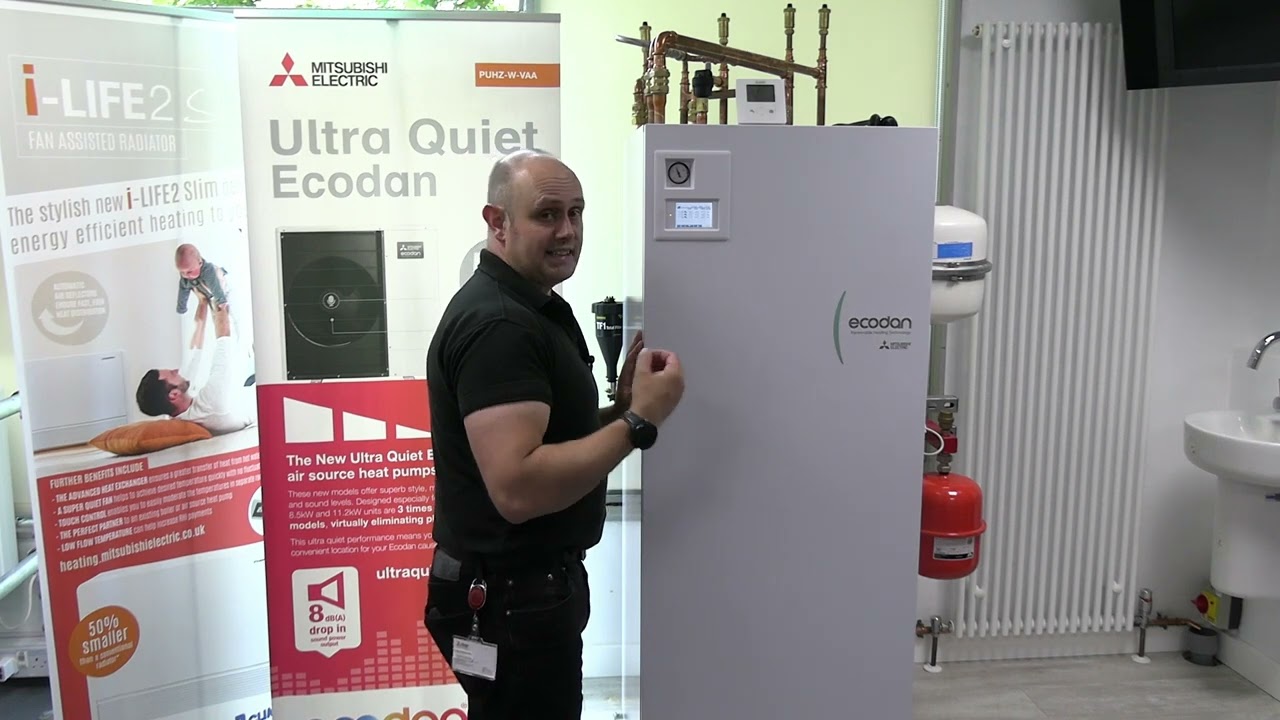 How to check the flow rate on a Mitsubishi Ecodan air source heat pump
