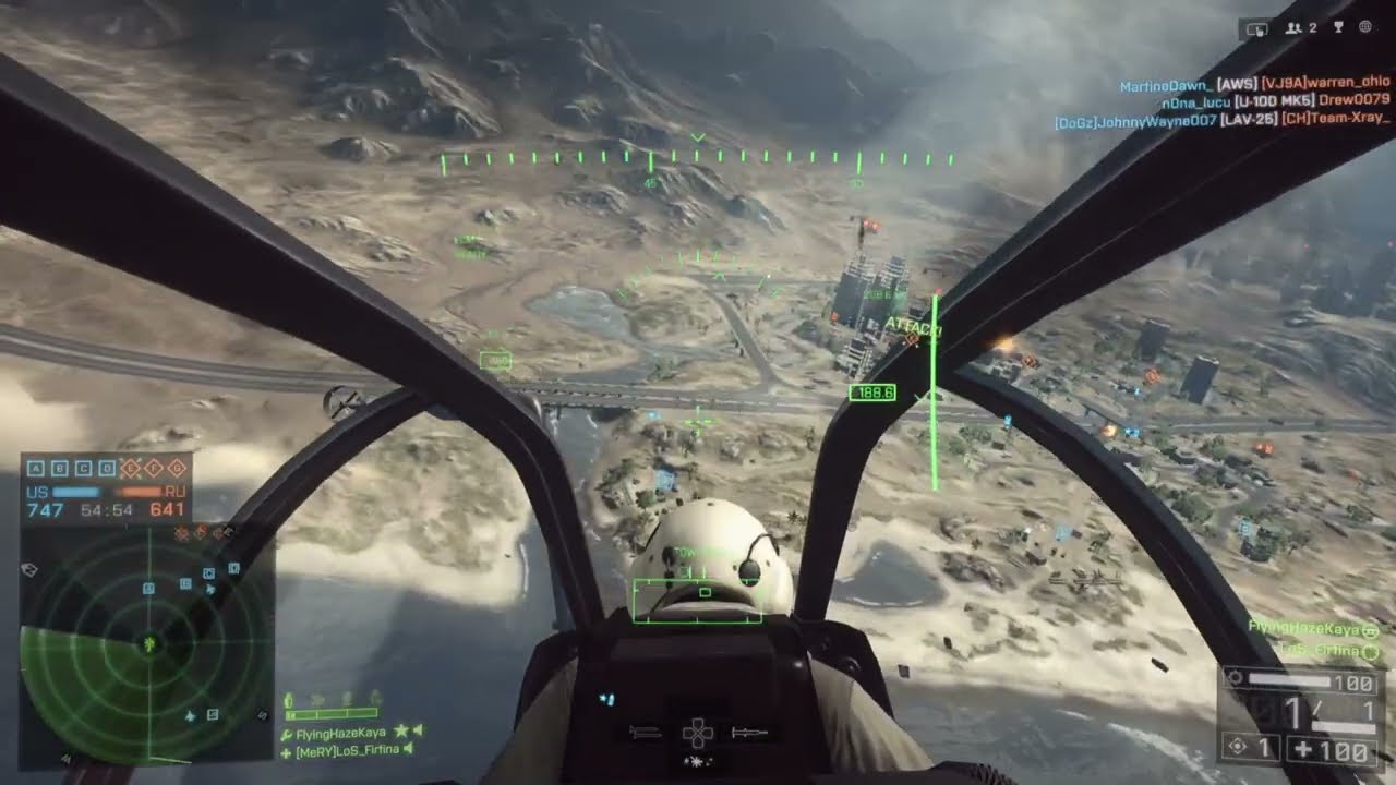 Battlefield 4: Aggressive Attack Helicopter AH-1Z Viper gameplay on Gulf of Oman 62 Kills