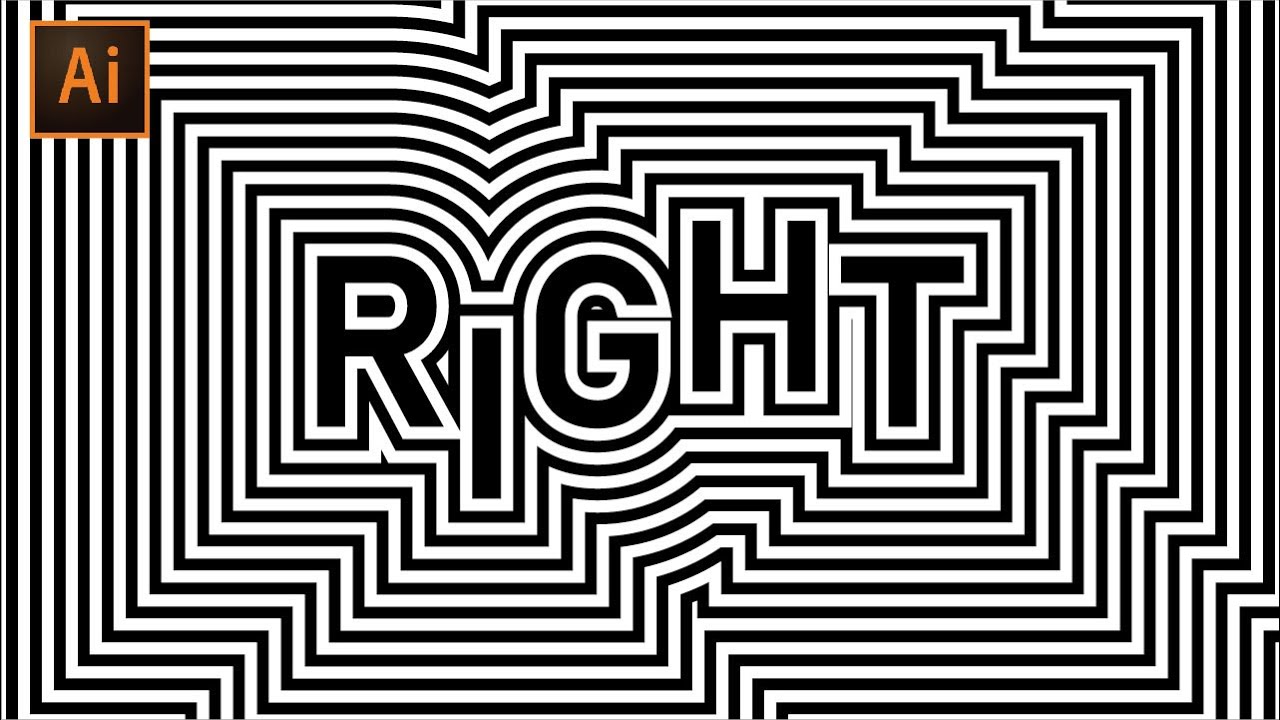 Illusion Text Effect Tutorial - Adobe Illustrator  