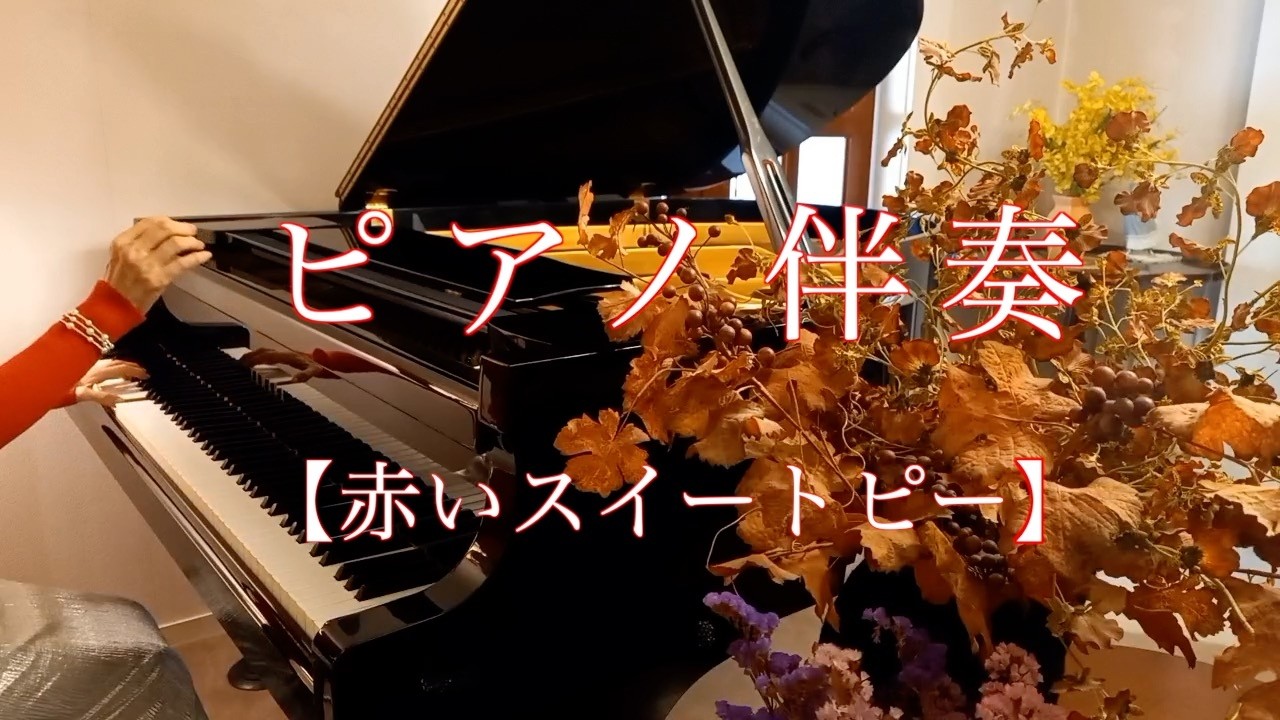 【2nd ピアノ伴奏／赤いスイートピー】　松田聖子　@癒しのピアノ演奏 
