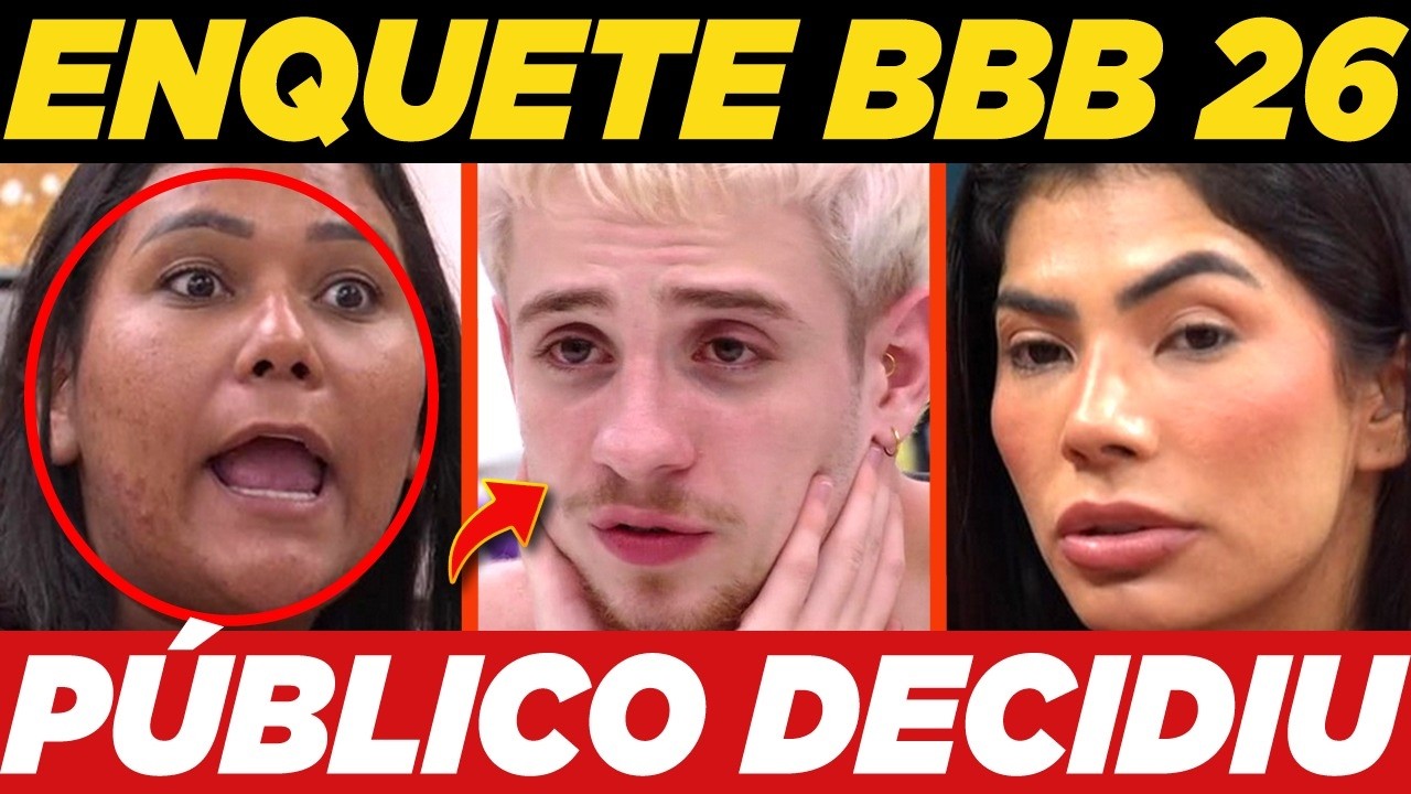 🔥NINGU&Eacute;M ESPERAVA: Enquetes atualizadas do Pared&atilde;o&ndash; Quem vai sair do bbb? Juliano, Chai ou Marciele?