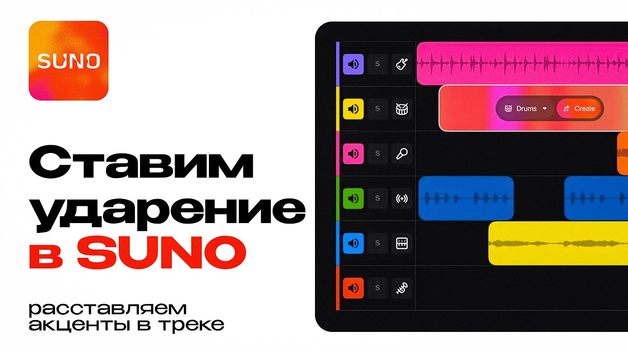 Как ставить ударение в песне в Suno