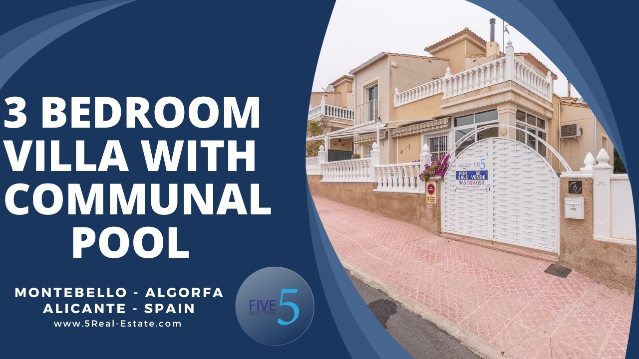 €195.000 - Beautiful 3-Bedroom, 2-Bathroom South Facing Detached Villa in Montebello, Algorfa