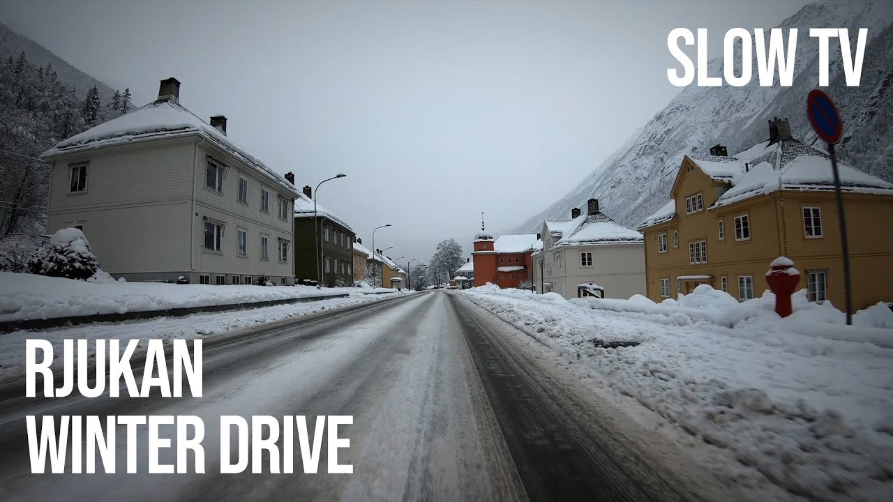 [4K60] Winter in Rjukan - Relaxing Drives Through Norway (SlowTV)
