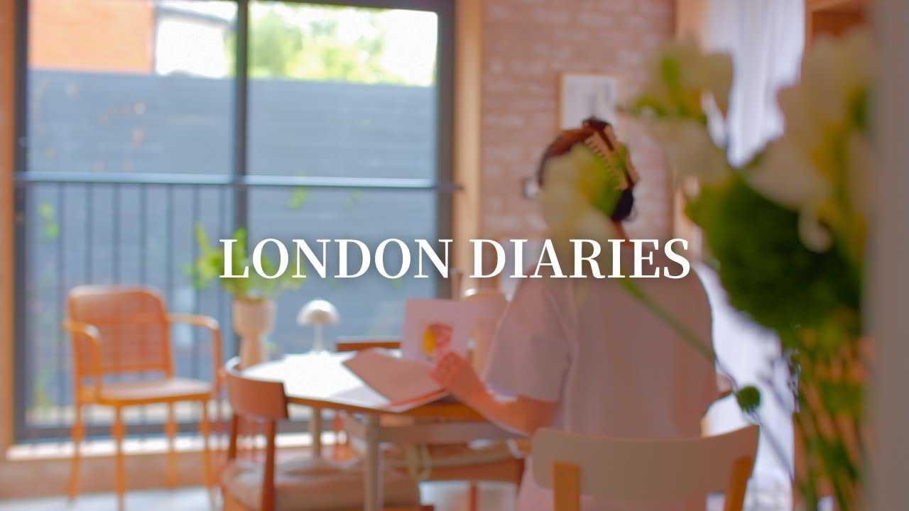 ロンドンvlog：北欧家具と植物のある暮らし☕️｜ヴィンテージマーケット、フラワーマーケット、バタシー発電所