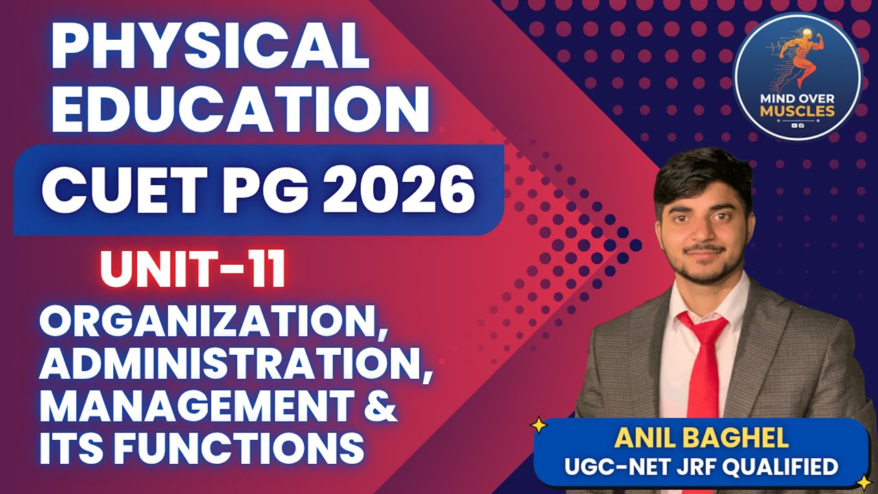 Introduction to Sports Management & Functions of Management | MPED CUET PG 2026