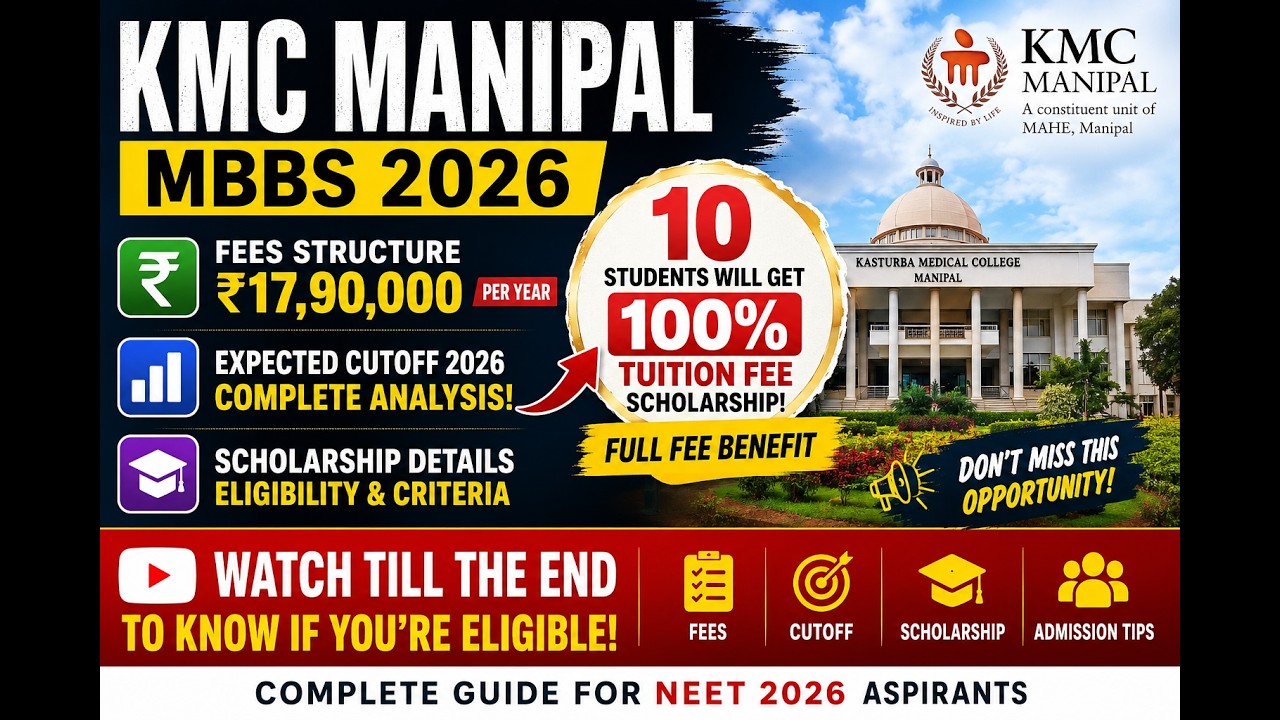 KMC Manipal #MBBS 2026: Complete Review | Fees, Cutoff & 100% Scholarship #neetug2026 #cutoff #neet