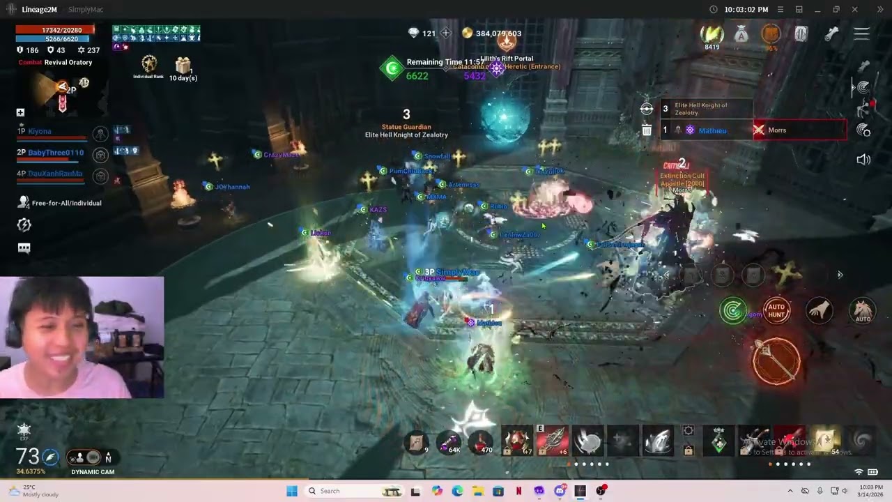 1st round Catacomb of the Heretic: Clan War Saturday WIN WIN Lineage 2m sea