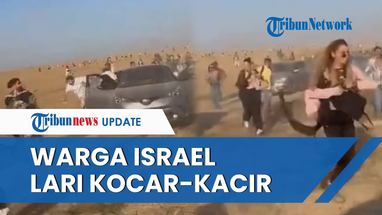 Detik-detik Serangan Mendadak Hamas di Israel, Warga Sipil Berhamburan Tinggalkan Kendaraan