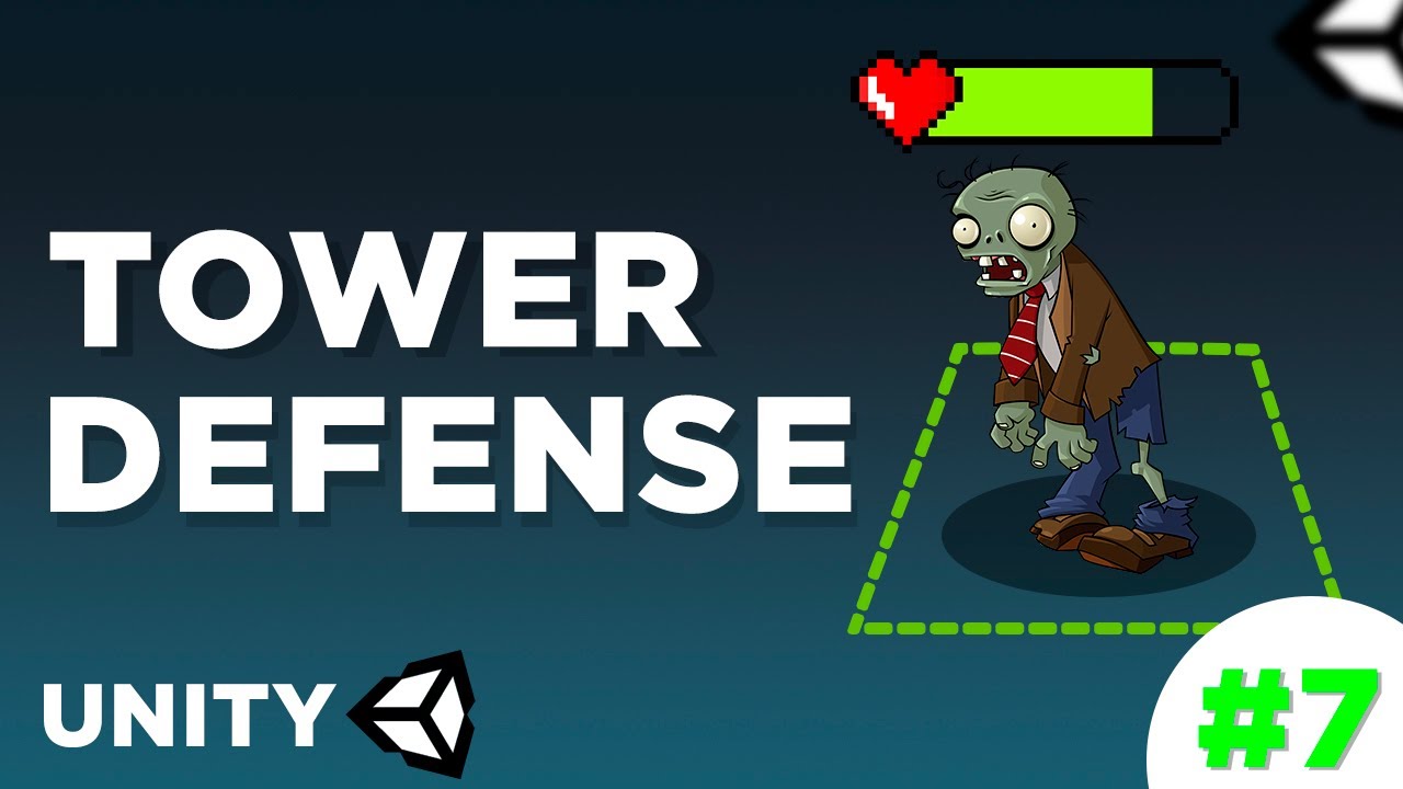Как Создать Tower Defense Игру в Unity - Эпизод 7 | Health Bar, Events