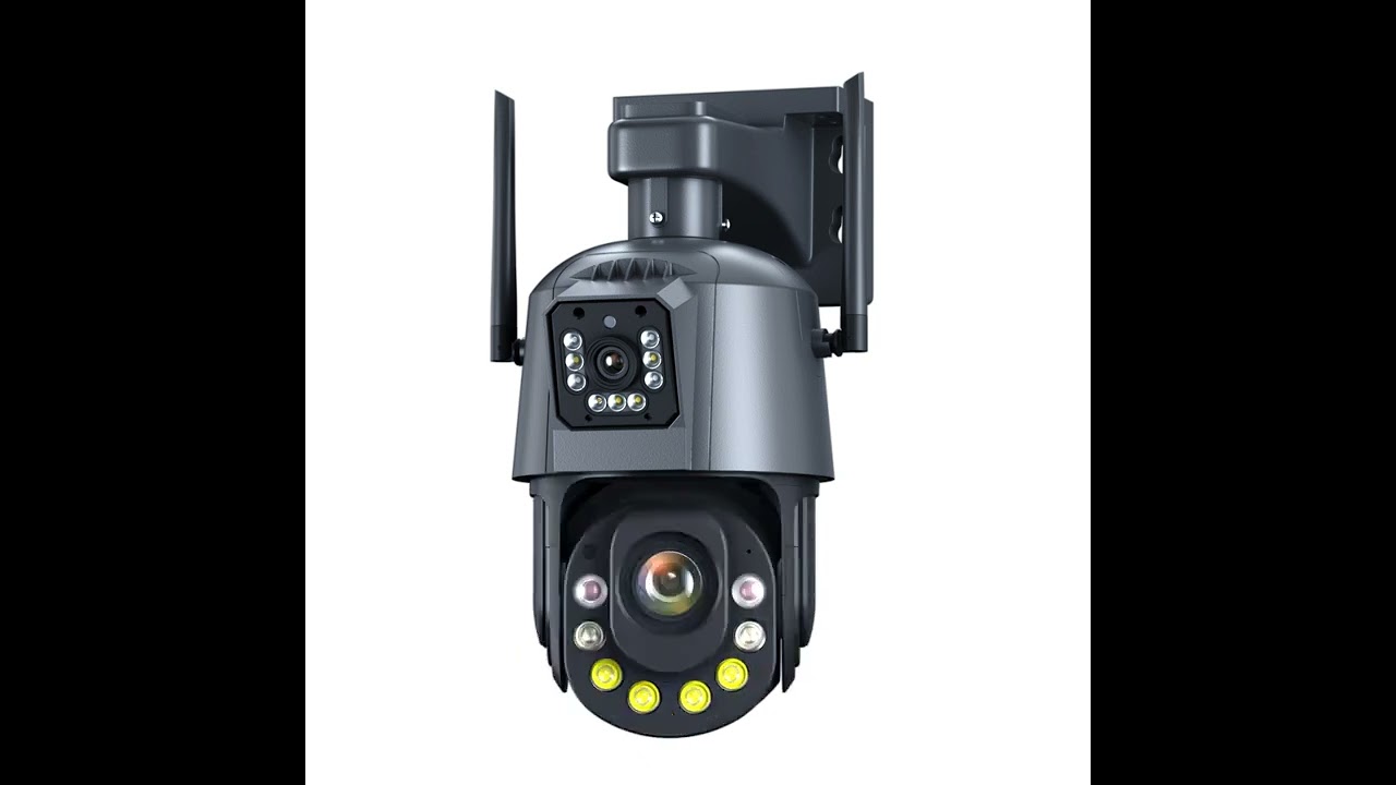 Cam&eacute;ra de Surveillance Ext&eacute;rieure PTZ Double Objectif IP HD 6MP 4G Sans Fil Zoom 60X + Carte SD 128G
