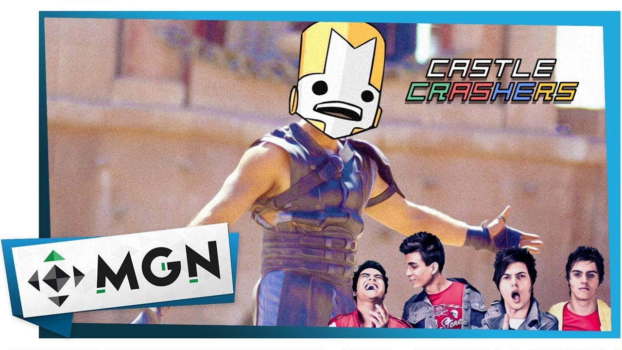 Os gladiadores COLORIDOS que escutam RESTART! - Castle Crashers ft. Skyflyer, Marginal e Esquilo