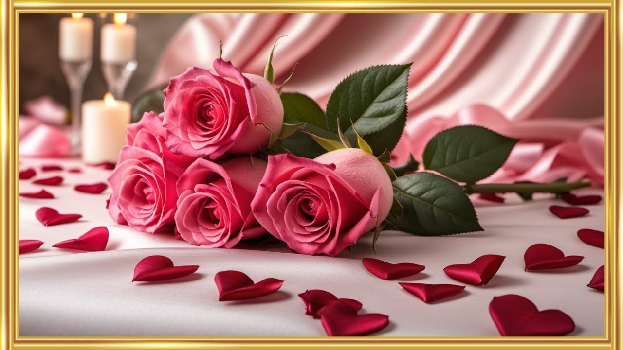 Spring Rose Frame TV Art Screensaver