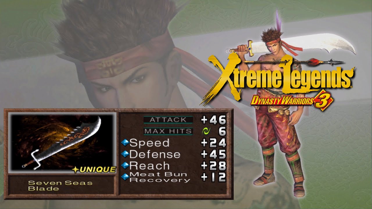 Dynasty Warriors 3 Xtreme Legends (100%): Gan Ning - 5th Weapon | Seven Seas Blade |