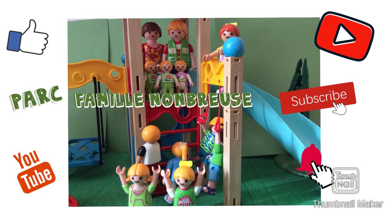 La famille nombreuse va aux parcs