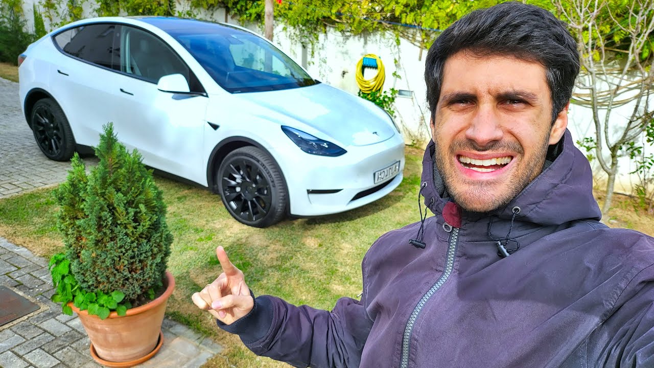 A MINHA PRIMEIRA VEZ NUM Tesla Model Y🚗VALE A PENA❓Análise Review Português PT