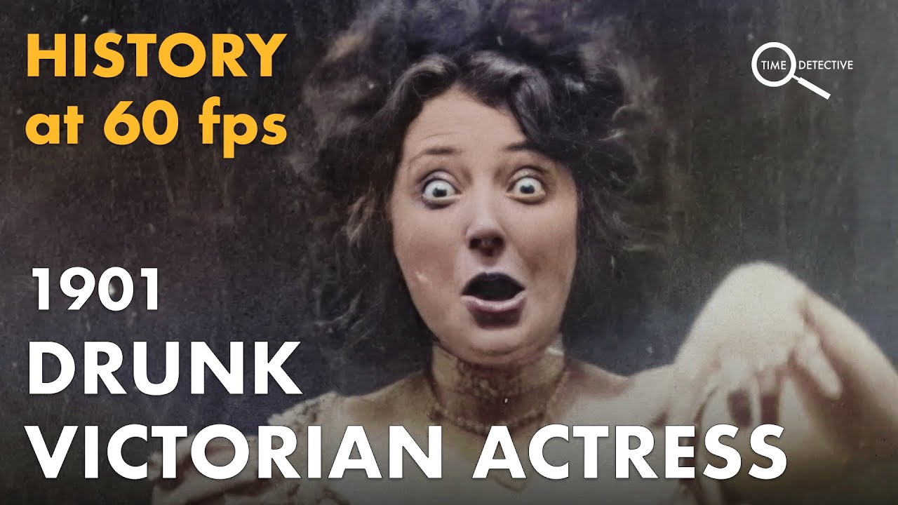 Drunk Victorian Actress, AI Enhanced, 1901