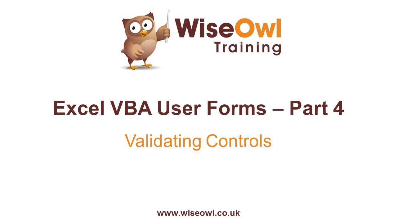 Excel VBA Forms Part 4 - Validating Controls