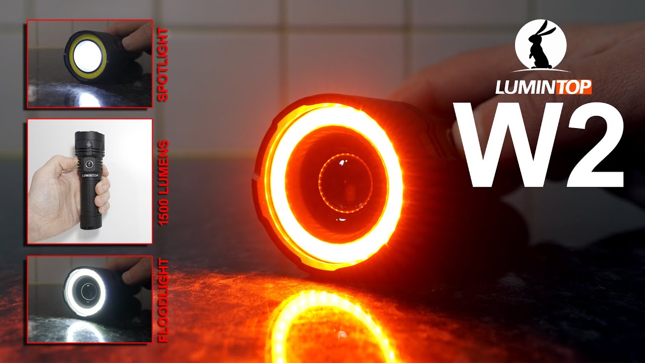 LUMINTOP W2 - 2in1 flashlight, COB LED + SFT25 LED