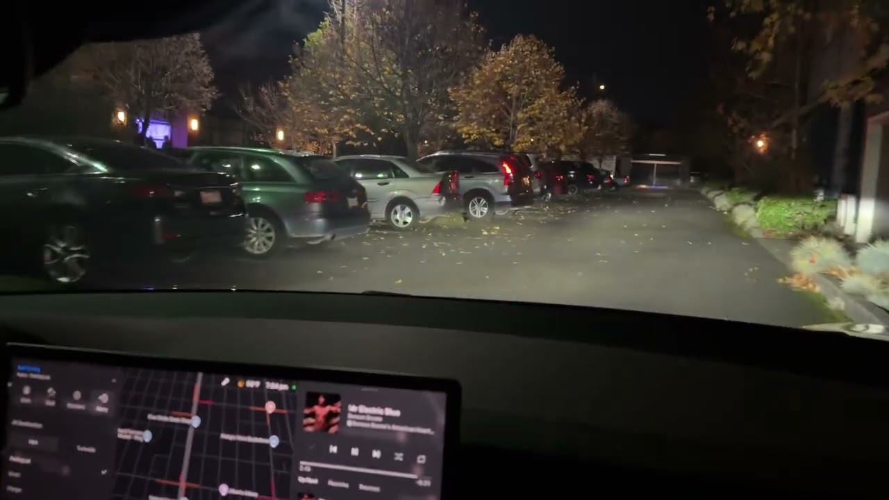 Tesla Self Parking FINALLY here!  FSD finds a parking space and parks!