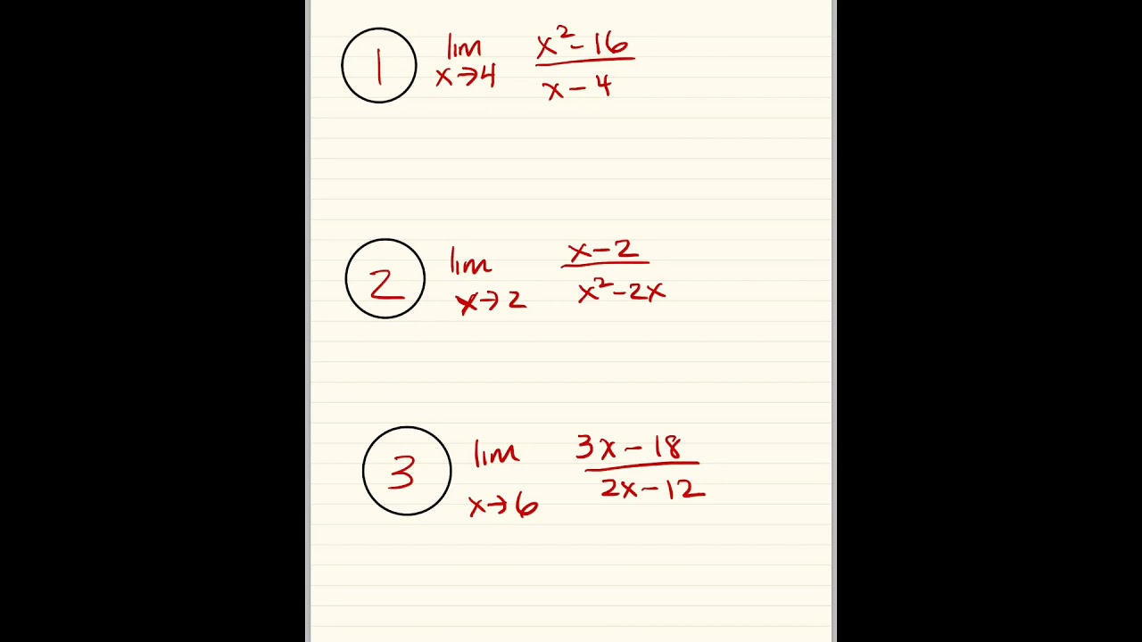 Calculus Limits algebraic manipulation