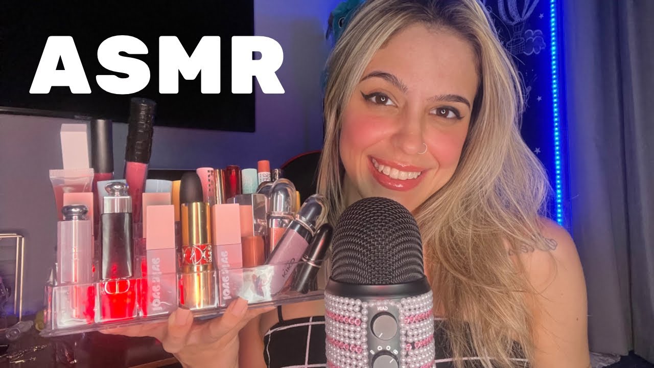 ASMR TOUR  MOSTRANDO TODOS MEUS BATONS 💋💄