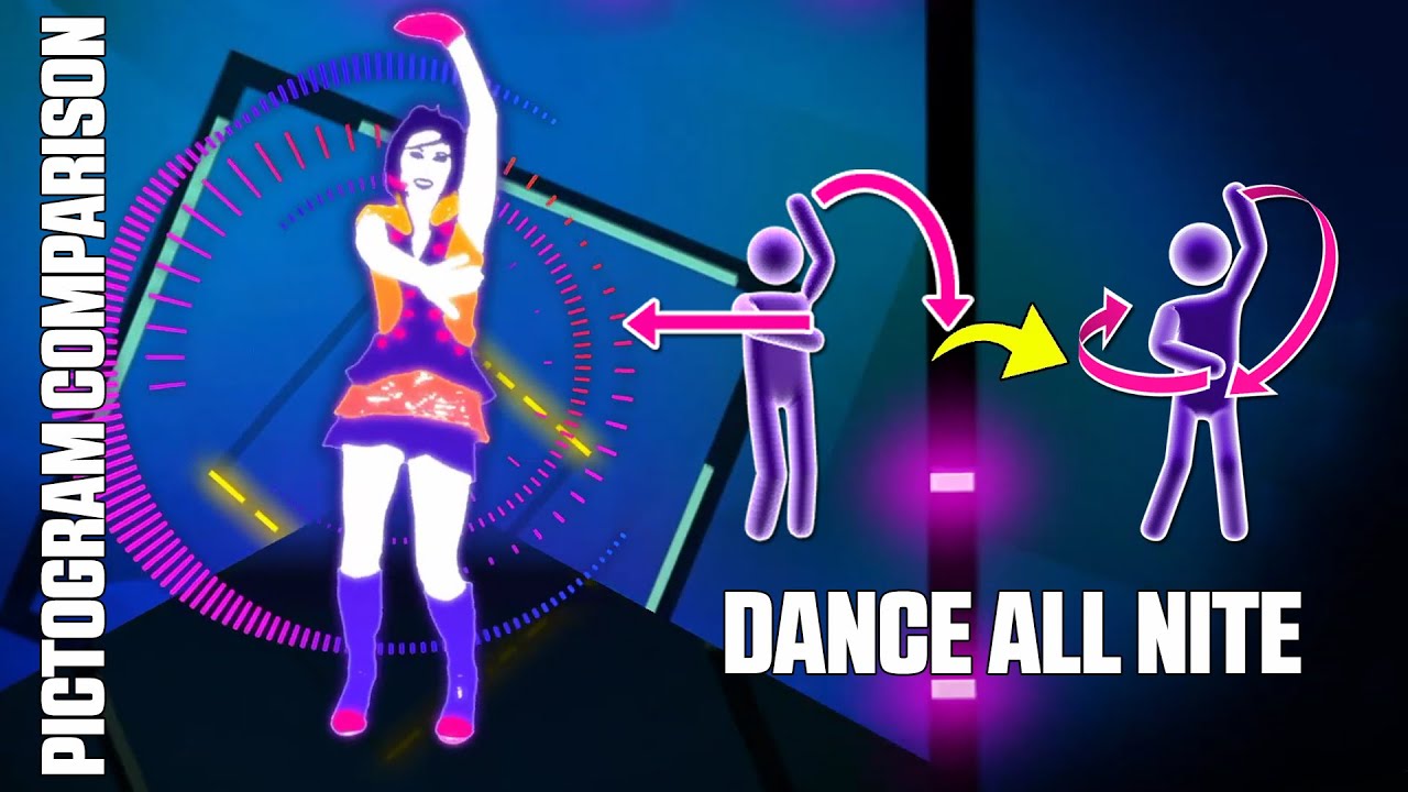 PICTOGRAM COMPARISON - DANCE ALL NITE | JD3 vs JD+