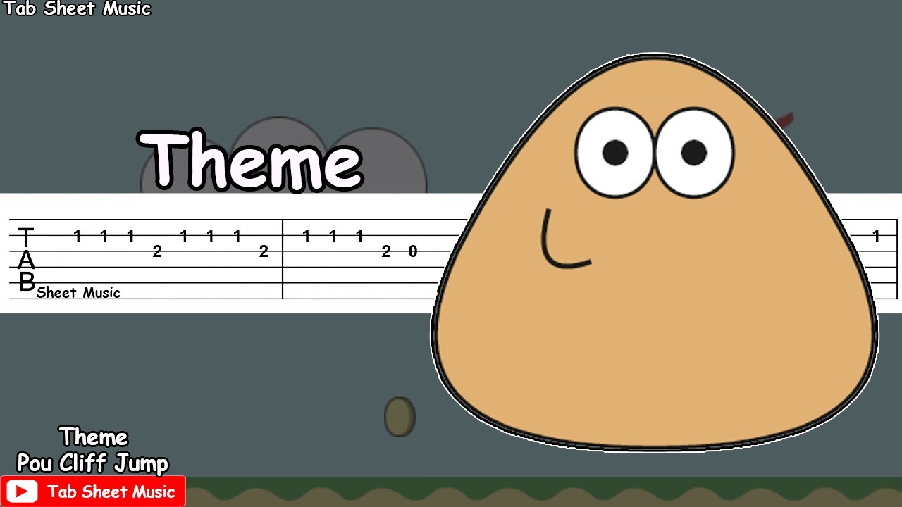 Pou Cliff Jump - Theme Guitar Tutorial