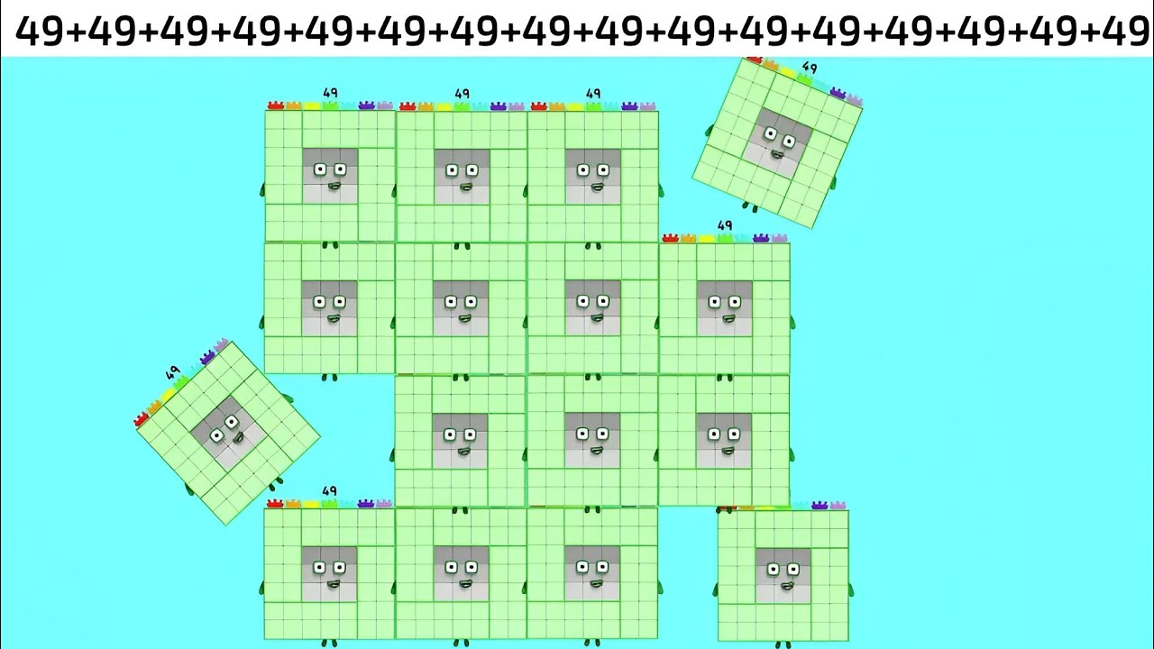 Sixteen Same Square Number blocks Addition | Numberblocks Addition | Learn to Count | NUMBERBLOCKS 
